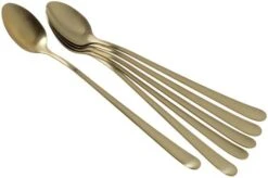 Amefa Austin 1410, 1410AVTR06AV6 Sorbet Spoons / Latte Macchiato Spoons Champagne-coloured, 6-piece