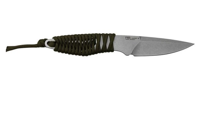 ANV Knives P100 Sleipner, Olive Paracord, P100-004, Black Kydex Sheath, Neck Knife 4 ANV Knives P100 Sleipner, Olive Paracord, P100-004, Black Kydex Sheath, Neck Knife - Image 2