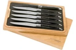Laguiole En Aubrac Steak Knife Set 6-pcs Buffalo Horn