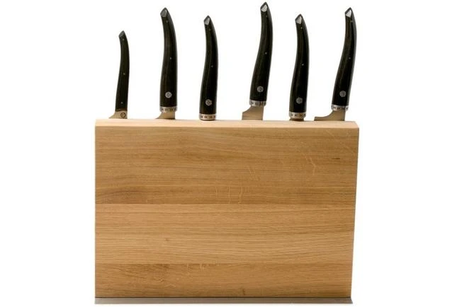 Laguiole En Aubrac Gourmet COL99CUIGOEBIB 6-piece Knife Set Ebony Wood With Knife Block 5 Laguiole En Aubrac Gourmet COL99CUIGOEBIB 6-piece Knife Set Ebony Wood With Knife Block - Image 3