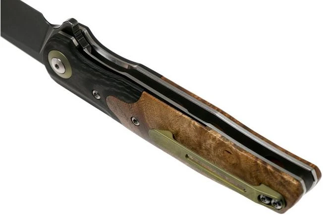 Bestech Ascot G10 & Carbon Fibre With Root Wood BG19D Black Pocket Knife 7 Bestech Ascot G10 & Carbon Fibre With Root Wood BG19D Black Pocket Knife - Image 5