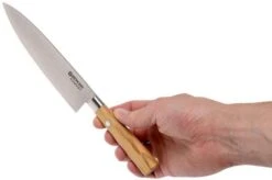 Böker Damast Olive 15.5 Cm Small Chef's Knife, 130439DAM 14 Böker Damast Olive 15.5 Cm Small Chef's Knife, 130439DAM -Knife Hub Shop BO130439DAM 06 boker bo130439dam 06