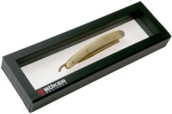 Böker Manufaktur Damascus Horn Straight Razor 140524DAM 15 Böker Manufaktur Damascus Horn Straight Razor 140524DAM -Knife Hub Shop BO140524DAM 07 boker