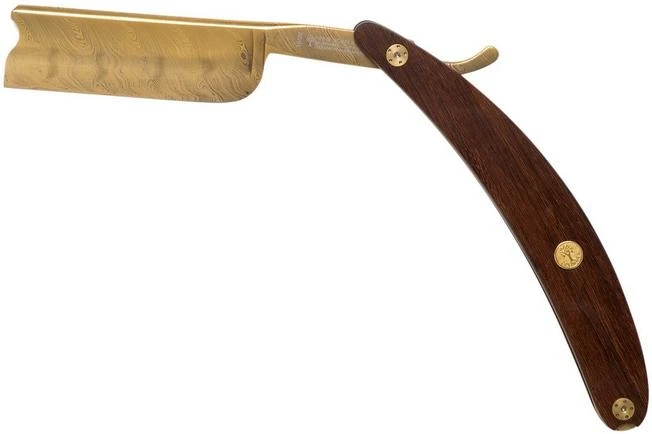 Böker Manufaktur Master Cutter Damascus Gold, Desert Ironwood 140801DAM Straight Razor 3 Böker Manufaktur Master Cutter Damascus Gold, Desert Ironwood 140801DAM Straight Razor