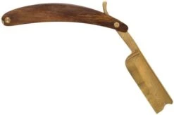 Böker Manufaktur Master Cutter Damascus Gold, Desert Ironwood 140801DAM Straight Razor 9 Böker Manufaktur Master Cutter Damascus Gold, Desert Ironwood 140801DAM Straight Razor -Knife Hub Shop BO140801DAM 02 boker