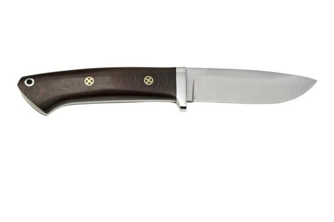 Bark River Classic Drop Point Hunter CPM S45VN Burgundy Canvas Micarta Mosaic Pins, Fixed Knife 4 Bark River Classic Drop Point Hunter CPM S45VN Burgundy Canvas Micarta Mosaic Pins, Fixed Knife - Image 2