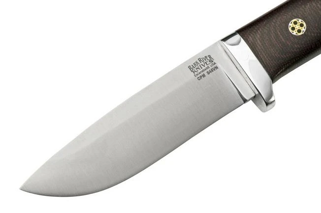 Bark River Classic Drop Point Hunter CPM S45VN Burgundy Canvas Micarta Mosaic Pins, Fixed Knife 5 Bark River Classic Drop Point Hunter CPM S45VN Burgundy Canvas Micarta Mosaic Pins, Fixed Knife - Image 3