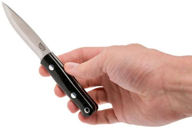 Bark River Mini Bushcrafter CPM 3V, Black Canvas Micarta 8 Bark River Mini Bushcrafter CPM 3V, Black Canvas Micarta - Image 6