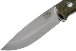 Bark River Bushcrafter I CPM 3V, Green Canvas Micarta, Red Liners -Knife Hub Shop BRK06 131GNC RL 03 bark river knives