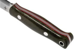 Bark River Bushcrafter I CPM 3V, Green Canvas Micarta, Red Liners -Knife Hub Shop BRK06 131GNC RL 04 bark river knives