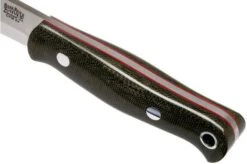 Bark River Bushcrafter I CPM 3V, Green Canvas Micarta, Red Liners -Knife Hub Shop BRK06 131GNC RL 05 bark river knives