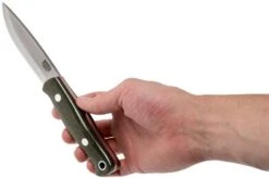 Bark River Bushcrafter I CPM 3V, Green Canvas Micarta, Red Liners -Knife Hub Shop BRK06 131GNC RL 06 bark river knives