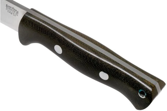 Bark River Bravo 1 LT CPM 3V Rampless, Green Canvas Micarta Outdoor Knife 7 Bark River Bravo 1 LT CPM 3V Rampless, Green Canvas Micarta Outdoor Knife - Image 5