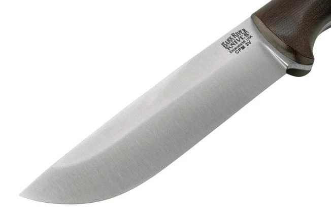 Bark River Bravo 1.2 LT CPM 3V Rampless, Burgundy Canvas Micarta Outdoor Knife 5 Bark River Bravo 1.2 LT CPM 3V Rampless, Burgundy Canvas Micarta Outdoor Knife - Image 3