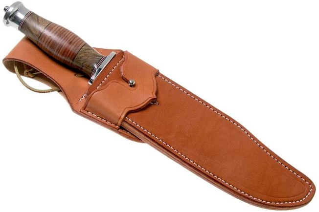 Bark River Highwayman III A2 Stacked Leather, Black Gold Maple Bowie Knife 8 Bark River Highwayman III A2 Stacked Leather, Black Gold Maple Bowie Knife - Image 6