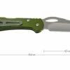 Buck 726 Mini Spitfire 0726 GYS-B Plain Edge, Green