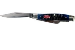 Case Medium Stockman Navy Blue Bone, Rogers Jig, 07049, 63032 SS Pocket Knife 9 Case Medium Stockman Navy Blue Bone, Rogers Jig, 07049, 63032 SS Pocket Knife -Knife Hub Shop CE07049 03 case