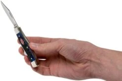 Case Medium Stockman Navy Blue Bone, Rogers Jig, 07049, 63032 SS Pocket Knife 11 Case Medium Stockman Navy Blue Bone, Rogers Jig, 07049, 63032 SS Pocket Knife -Knife Hub Shop CE07049 05 case