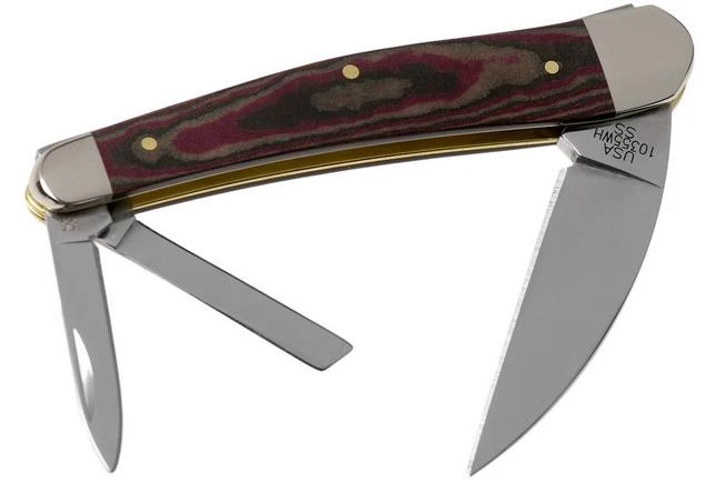 Case Seahorse Whittler Rustic Red Richlite, 13626, 10355WH SS Pocket Knife 4 Case Seahorse Whittler Rustic Red Richlite, 13626, 10355WH SS Pocket Knife - Image 2