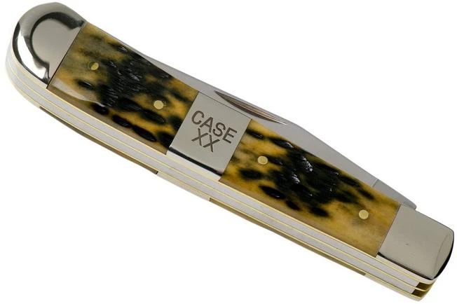 Case Trapper, Tang Stamp Series, Peach Seed Jig, Olive Green Bone 21511, 6254 SS Pocket Knife 6 Case Trapper, Tang Stamp Series, Peach Seed Jig, Olive Green Bone 21511, 6254 SS Pocket Knife - Image 4