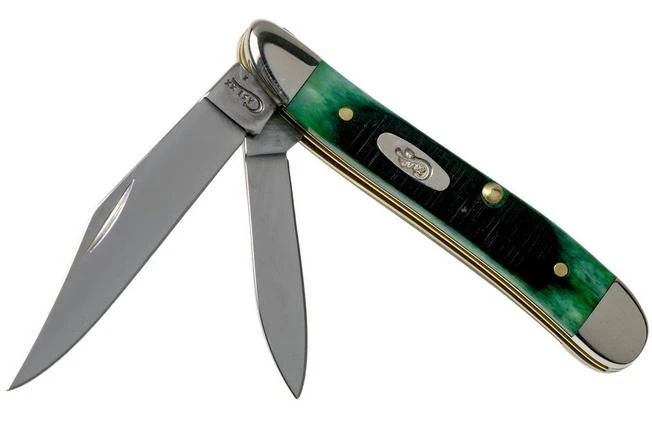 Case Peanut Hunter Green Bone, Sawcut, 27663, 6220 SS Pocket Knife 3 Case Peanut Hunter Green Bone, Sawcut, 27663, 6220 SS Pocket Knife
