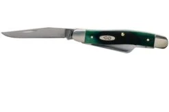 Case Medium Stockman Hunter Green Bone, Sawcut, 27664, 6318 SS Pocket Knife -Knife Hub Shop CE27664 03 case