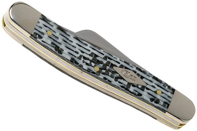 Case Medium Stockman White & Black Carbon Fibre-G10 Weave Smooth, 38923, 10318 SS Pocket Knife 6 Case Medium Stockman White & Black Carbon Fibre-G10 Weave Smooth, 38923, 10318 SS Pocket Knife - Image 4