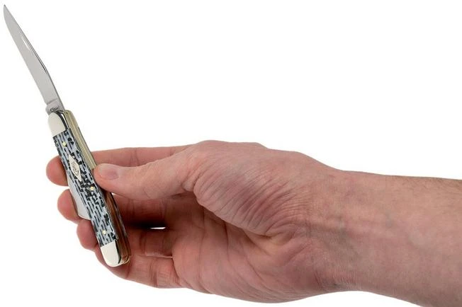 Case Medium Stockman White & Black Carbon Fibre-G10 Weave Smooth, 38923, 10318 SS Pocket Knife 7 Case Medium Stockman White & Black Carbon Fibre-G10 Weave Smooth, 38923, 10318 SS Pocket Knife - Image 5