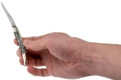 Case Small Texas Toothpick White & Black Carbon Fibre-G10 Weave Smooth, 38925, 1010096 SS -Knife Hub Shop CE38925 06 case