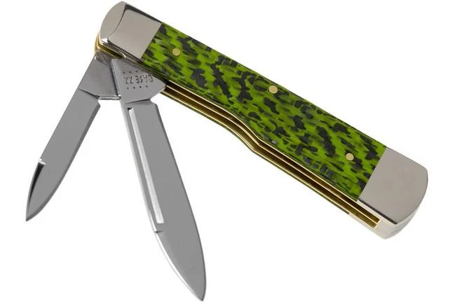 Case Gunstock Green & Black Carbon Fibre-G10 Weave Smooth, 50715, 102130 SS Pocket Knife 3 Case Gunstock Green & Black Carbon Fibre-G10 Weave Smooth, 50715, 102130 SS Pocket Knife