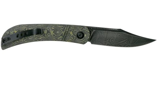 Civivi Appalachian Drifter C2015DS-3 Damascus, Yellow G10 Rose Carbon Fibre Gentleman's Knife 4 Civivi Appalachian Drifter C2015DS-3 Damascus, Yellow G10 Rose Carbon Fibre Gentleman's Knife - Image 2