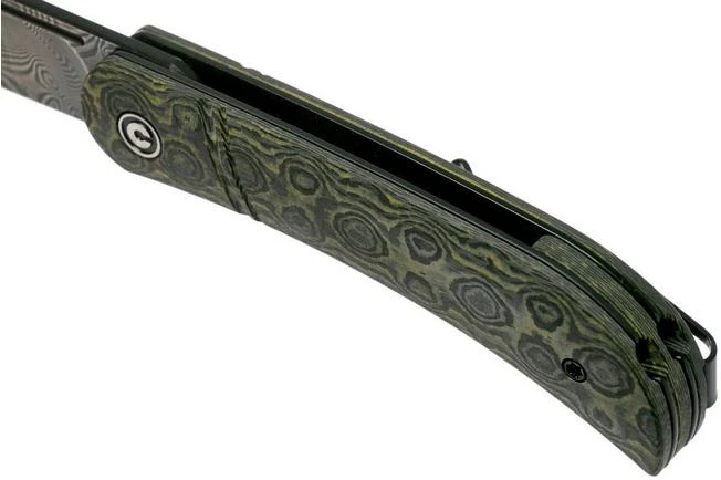 Civivi Appalachian Drifter C2015DS-3 Damascus, Yellow G10 Rose Carbon Fibre Gentleman's Knife 9 Civivi Appalachian Drifter C2015DS-3 Damascus, Yellow G10 Rose Carbon Fibre Gentleman's Knife - Image 7