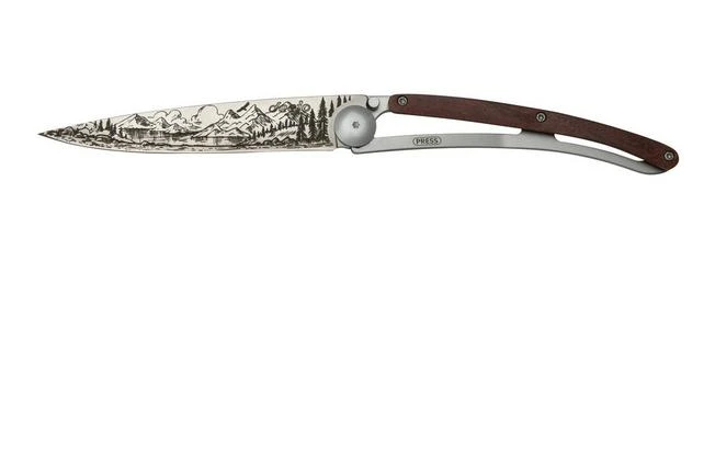 Deejo Tattoo 37g Coral Wood Mountain 1CB000080, Pocket Knife 3 Deejo Tattoo 37g Coral Wood Mountain 1CB000080, Pocket Knife