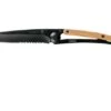 Deejo Wood Black Serrated, 37g, Olive Wood, 1GB000501, Pocket Knife -Knife Hub Shop DJ1GB000501 01 deejo