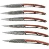 Deejo Art Deco 6AB000101 Padouk, 6-piece Steak Knife Set