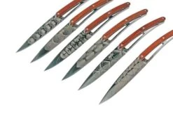 Deejo Art Deco 6AB000101 Padouk, 6-piece Steak Knife Set -Knife Hub Shop DJ6AB000101 03 deejo