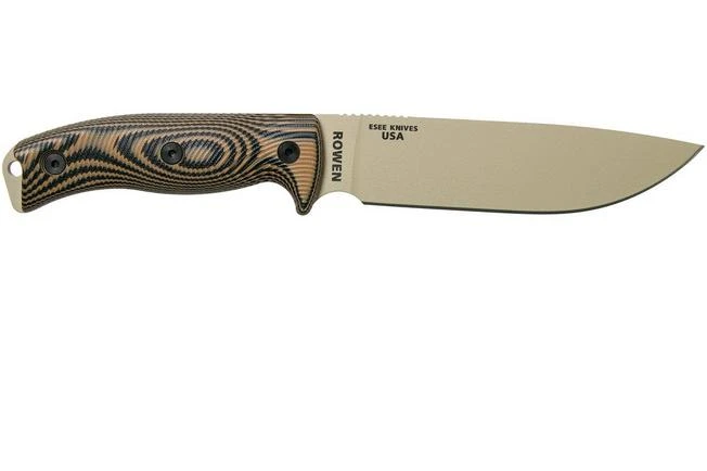 ESEE Model 6 Desert Tan Blade 3D Coyote-Black G10 Survival Knife 6PDT-005 Black Sheath + Clip Plate 4 ESEE Model 6 Desert Tan Blade 3D Coyote-Black G10 Survival Knife 6PDT-005 Black Sheath + Clip Plate - Image 2