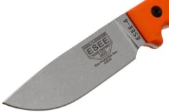 ESEE Model 4 Plain Edge S35VN, Orange G10 Handle 4P35V-OR With Sheath + Clip -Knife Hub Shop EE ESEE 4P35V OR 03 esee knives