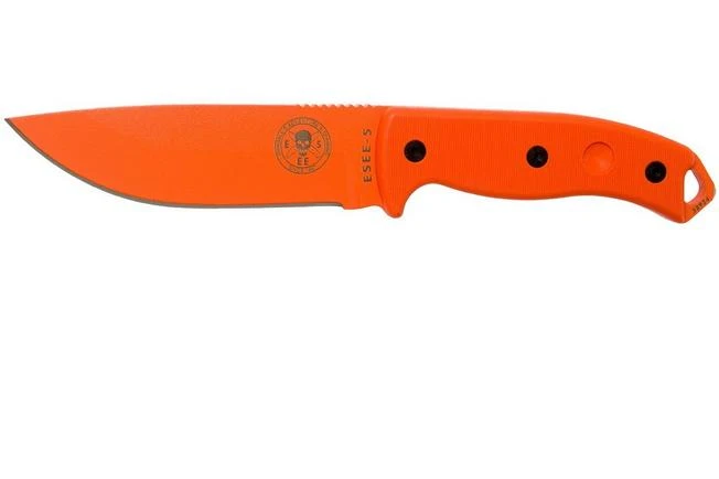 ESEE Model 5 Orange 5POROR G10 Survival Knife With Kydex Sheath + Belt Clip 3 ESEE Model 5 Orange 5POROR G10 Survival Knife With Kydex Sheath + Belt Clip