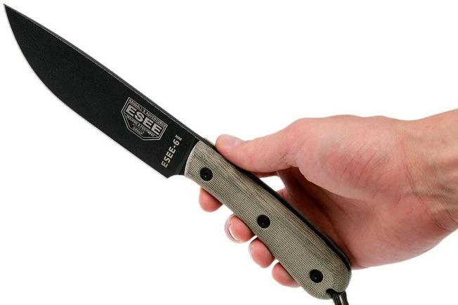 ESEE Model 6HM Bushcraft Knife Modified Handle, Leather Sheath 9 ESEE Model 6HM Bushcraft Knife Modified Handle, Leather Sheath - Image 7