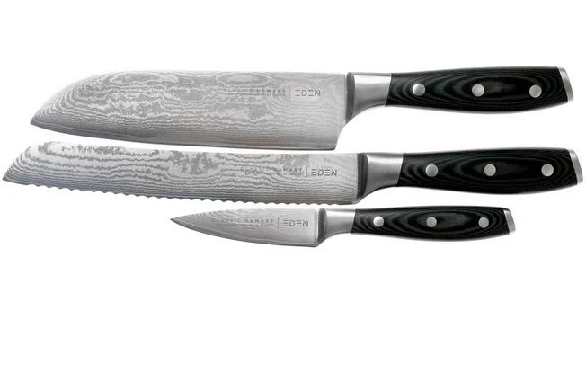 Eden Classic Damast 2030-S07, 3-piece Knife Set 3 Eden Classic Damast 2030-S07, 3-piece Knife Set