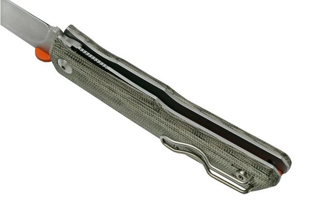 Fox Knives The Sicilian, Satin Green Micarta FX-525MI Pocket Knife, Bob Terzuola Design 7 Fox Knives The Sicilian, Satin Green Micarta FX-525MI Pocket Knife, Bob Terzuola Design - Image 5