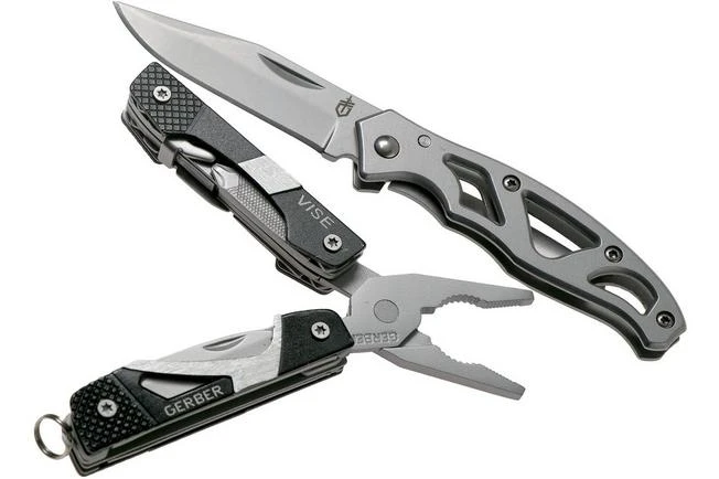 Gerber Vise Keychain Multi-tool With Gerber Paraframe Mini 31-003205 3 Gerber Vise Keychain Multi-tool With Gerber Paraframe Mini 31-003205