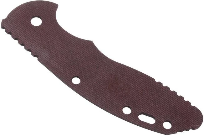 Rick Hinderer XM18 3,5” Scale, Burgundy Canvas Micarta 4 Rick Hinderer XM18 3,5” Scale, Burgundy Canvas Micarta - Image 2