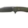 Rick Hinderer Ranch Bowie Green Canvas Micarta, Battle Black, Bowie Knife -Knife Hub Shop HRK TRB BB GM 01 rick hinderer knives
