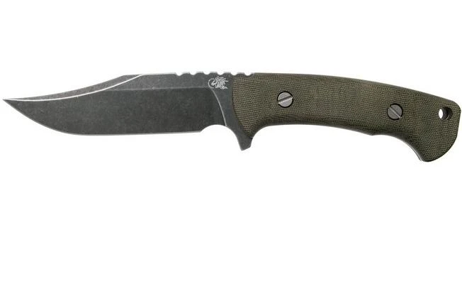 Rick Hinderer Ranch Bowie Green Canvas Micarta, Battle Black, Bowie Knife 3 Rick Hinderer Ranch Bowie Green Canvas Micarta, Battle Black, Bowie Knife