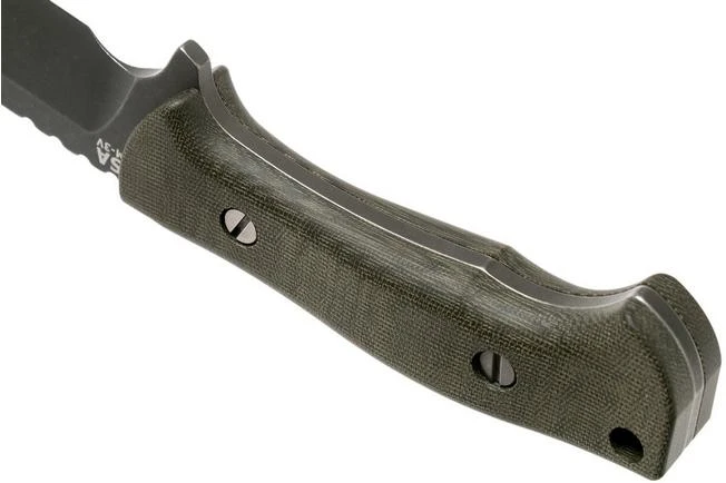 Rick Hinderer Ranch Bowie Green Canvas Micarta, Battle Black, Bowie Knife 6 Rick Hinderer Ranch Bowie Green Canvas Micarta, Battle Black, Bowie Knife - Image 4