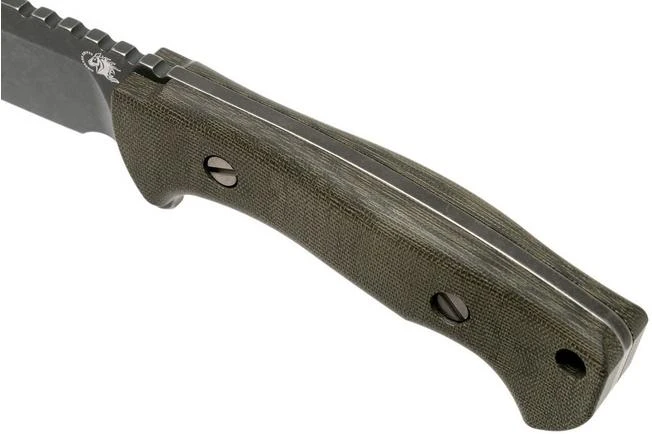 Rick Hinderer Ranch Bowie Green Canvas Micarta, Battle Black, Bowie Knife 7 Rick Hinderer Ranch Bowie Green Canvas Micarta, Battle Black, Bowie Knife - Image 5