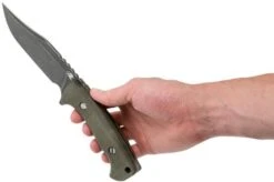 Rick Hinderer Ranch Bowie Green Canvas Micarta, Battle Black, Bowie Knife 15 Rick Hinderer Ranch Bowie Green Canvas Micarta, Battle Black, Bowie Knife -Knife Hub Shop HRK TRB BB GM 06 rick hinderer knives