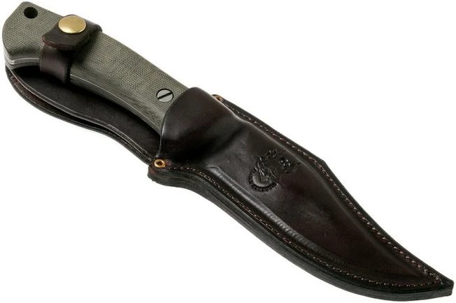 Rick Hinderer Ranch Bowie Green Canvas Micarta, Battle Black, Bowie Knife 9 Rick Hinderer Ranch Bowie Green Canvas Micarta, Battle Black, Bowie Knife - Image 7